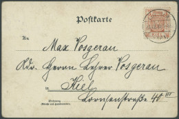 KIEL A 12 BRIEF, COURIER: 1899, 3 Pf. Stadtwappen, Weit Schraffierter Grund, Auf Weihnachtskarte, Pracht - Postes Privées & Locales