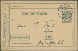 KIEL A P 14Z BRIEF, COURIER: 1900, 2 Pf. Grün Mit Rückseitigem Zudruck Zweite Kieler Volksbibliothek, Stempel 31.3.00, B - Private & Lokale Post