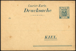 KIEL A P 26II BRIEF, COURIER: 1899, 2 Pf. Grün, Zierstrich Unter Drucksache, Type II, Ungebraucht, Karte Feinst - Posta Privata & Locale