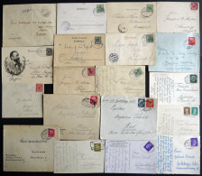 LOTS Ca. 1897-1936, 24 Briefe Und Ganzsachen Dt. Reich Mit Verschiedenen Bahnpoststempeln, Feinst/Pracht - Otros & Sin Clasificación