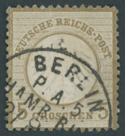 Dt. Reich 6 O, 1872, 5 Gr. Ockerbraun, Seltener K1 BERLIN P.A.5. HAMB. BHF., üblich Gezähnt Pracht, Mi. (120.-) - Usati