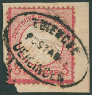 Dt. Reich 9 BrfStk, 1872, 3 Kr. Karmin, Postablagestempel THIENGEN/UEHLINGEN, Leichte Patina Sonst Prachtbriefstück, Fot - Gebraucht