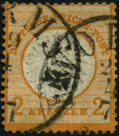 Dt. Reich 24 O, 1872, 2 Kr. Orange, TuT-Stempel WORMS, Fotobefund Brugger: Die Marke Ist Farbfrisch Und Sehr Gut Geprägt - Usados