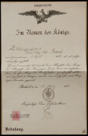 Dt. Reich 86Ib BRIEF, 1914, 10 Pf. Germania, Friedensdruck, Als Einzelfrankatur Auf Duplikat Eines Anstellungsvertrages  - Other & Unclassified