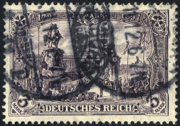 Dt. Reich 96AIa O, 1911, 3 M. Schwärzlichviolett Friedensdruck, Pracht, Gepr. Jäschke-L., Mi. 65.- - Gebruikt