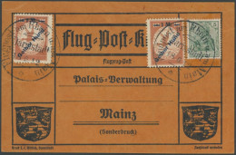 Dt. Reich IV BRIEF, 1912, 1 M. Auf 10 Pf. Gelber Hund, 2x Auf Flugpostkarte Mit Sonderstempel Darmstadt 18.6.12, Karte L - Brieven En Documenten