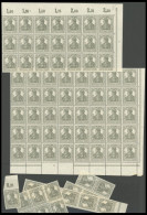 Dt. Reich 98x , 1916, 21/2 Pf. Olivgrau, Mit Friedensgummi, 84x, Meist In Bogenteilen, Dabei 8 Werte Mit Plattendruck Vo - Andere & Zonder Classificatie