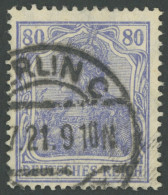 Dt. Reich 149bII O, 1920, 80 Pf. Grauultramarin, Pracht, Gepr. Bauer, Mi. 100.- - Sonstige & Ohne Zuordnung