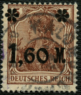 Dt. Reich 154 Ia AF IV O, 1921, 1.6 M Auf 5 Pf. Dunkelorangebraun, Mit Aufdruckfehler IV: Zwischenraum Zwischen Stern Un - Usati