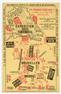 Exposition Universelle 1935 Tentoonsteil.Bruxelles Plateau Du Heysel.Plan Mobile Des Tramways Bruxellois.Belgique. - Schienenverkehr - Bahnhöfe