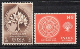 APR305 - INDIA 1956, Yvert N. 68/69  ***  MNH  (2380A) Buddha - Neufs