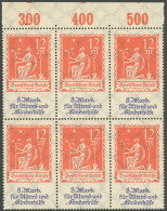 Dt. Reich 234PF , 1922, 12 M. Allegorie Mit Plattenfehler M Unter Wertziffer Links Oben Verdickt (Feld 5), Im Oberrandse - Other & Unclassified