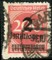 Dt. Reich 309Ba O, 1923, 2 Mio. Auf 200 M. Mattkarminrot, Durchstochen, Pracht, Gepr. Dr. Oechsner Und Kurzbefund Weinbr - Oblitérés