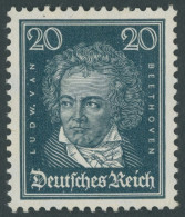 Dt. Reich 392X , 1926, 20 Pf. Beethoven, Postfrisch, Pracht, Mi. 170.- - Unused Stamps