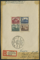Dt. Reich Bl. 1 BrfStk, 1930, Block IPOSTA, Sonderstempel Auf Bedarfsbriefstück Mit R-Zettel Und übergehender Anschrift  - Blocchi