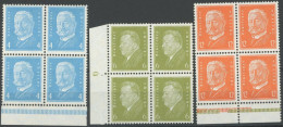 Dt. Reich 454,465/6 VB , 1931/2, 4, 6 Und 12 Pf. Hindenburg, Je Im Randviererblock, Postfrisch, Pracht, Mi. 153.- - Sonstige & Ohne Zuordnung