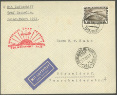 Dt. Reich 458 BRIEF, 1931, 4 RM Polarfahrt Auf Polarfahrtbrief, Stempel FRIEDRICHSHAFEN, Prachtbrief, Fotoattest Schlege - Andere & Zonder Classificatie