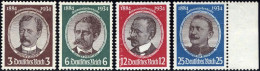 Dt. Reich 540-43 , 1934, Kolonialforscher, üblich Gezähnter Prachtsatz, Mi. 190.- - Ungebraucht