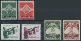 Dt. Reich 571/2,584-87x , 1935, 3 Postfrische Prachtsätze, Mi. 100.- - Ungebraucht