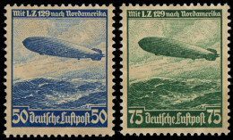 Dt. Reich 606/7X,Y , 1936, Luftschiff Hindenburg, Beide Wz., Falzrest, 4 Prachtwerte, Mi. 150.- - Sonstige & Ohne Zuordnung