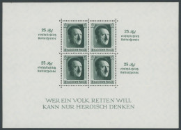 Dt. Reich Bl. 9 , 1937, Block Kulturspende, Postfrisch, Pracht, Gepr. Schlegel, Mi. 320.- - Blocks & Kleinbögen