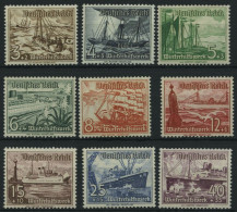 Dt. Reich 651-59 , 1937, Schiffe, Prachtsatz, Mi. 100.- - Unused Stamps