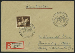 Dt. Reich 854 BRIEF, 1943, 42 Pf. Braunes Band Auf Vorersttags-Einschreibbrief Von 25.7.43, Pracht - Briefe U. Dokumente