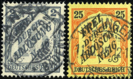 DIENSTMARKEN D 9,14 O, 1905, 2 Und 25 Pf. Baden, 2 Prachtwerte, Mi. 170.- - Officials