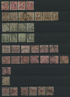 LOTS O, 1875-1890, Kleines Lot Von 40 Mittleren Werten, Dabei Bessere Farben Und Stempel, Meist Pracht - Gebruikt