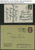 LOTS 1941-45, Partie Von 47 Verschiedenen Belegen Mit Hitler-Freimarken Frankaturen, Teils Seltene Kombinationen, Meist  - Storia Postale