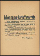 LOTS 1915, Charlottenburg, Erhebung Der Kartoffelvorräte, Plakat, Pracht - Andere & Zonder Classificatie