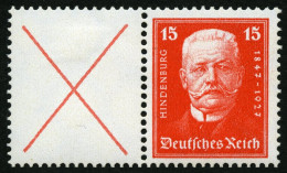 ZUSAMMENDRUCKE W 25 , 1927, Hindenburgspende X + 15, Falzrest, Pracht, Mi. 120.- - Zusammendrucke