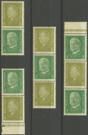 ZUSAMMENDRUCKE S 42-45 , 1932, Reichspräsidenten, Alle 4 Senkrechten Zusammendrucke, Postfrisch, Pracht, Mi. 135.- - Se-Tenant
