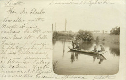 Dép 68 - Pfirt - Ferrette - Carte Photo - Dans Le Texte Promenade En Bateau Sur L'étang Du Docteur - état - Ferrette