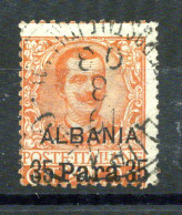 1902 LEVANTE Albania N.2 35 Pa. Su 20 Centesimi Arancio USATO - Albanie