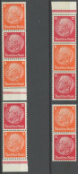 ZUSAMMENDRUCKE S 110-13 , 1933, Hindenburg, Wz. 2, Alle 4 Senkrechten Zusammendrucke, Dabei 3 Ränder, Postfrisch, Pracht - Zusammendrucke