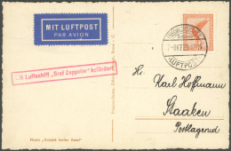 ZEPPELINPOST 43A BRIEF, 1929, Schlesienfahrt, Abwurf Breslau, Auflieferung Friedrichshafen, Ohne Ankunftsstempel, Pracht - Posta Aerea & Zeppelin