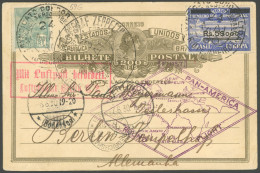 ZEPPELINPOST 59G BRIEF, 1930, Heimfahrt, Brasilianische Post, Frankiert Mit 5000 Auf 20.000 Rs., Prachtkarte - Luft- Und Zeppelinpost