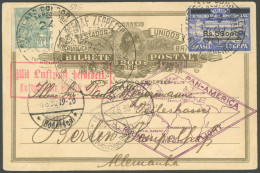 ZEPPELINPOST 59G BRIEF, 1930, Heimfahrt, Brasilianische Post, Frankiert Mit 5000 Auf 20.000 Rs., Prachtkarte - Poste Aérienne & Zeppelin