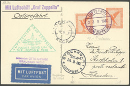 ZEPPELINPOST 88Dc BRIEF, 1930, Ostseefahrt, Abwurf Stockholm, Bordpost, Auf Prachtbrief Nach Schweden - Airmail & Zeppelin