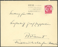 ZEPPELINPOST (202) BRIEF, 1933, 1. Südamerikafahrt, Zeppelinpost-Zuleitungsbrief An Das Luftschiff Graf Zeppelin Postamt - Poste Aérienne & Zeppelin