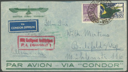 ZEPPELINPOST 272A BRIEF, 1934, 7. Südamerikafahrt, Brasilianische Post, Mit Grünem Condor-Stempel, Prachtbrief - Luchtpost & Zeppelin