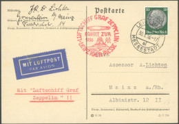 ZEPPELINPOST 366 BRIEF, 1936, Fahrt Zur Leipziger Messe, Auflieferung Leipzig, Prachtkarte - Luchtpost & Zeppelin