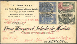 ZEPPELINPOST 421 BRIEF, 1936, 4. Nordamerikafahrt, Mexikanische Post, Dekorativer Zierschrift-Firmenbrief (Fabrik Für Ja - Poste Aérienne & Zeppelin