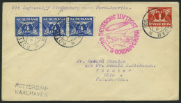 ZULEITUNGSPOST 441 BRIEF, Niederlande: 1936, 10. Nordamerikafahrt, Prachtbrief - Zeppelins