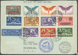 ZULEITUNGSPOST 27 BRIEF, Schweiz: 1929, 1. Nordamerikafahrt, Ankunftsstempel New York, Gute Frankatur!, Leichte Beförder - Correo Aéreo & Zeppelin