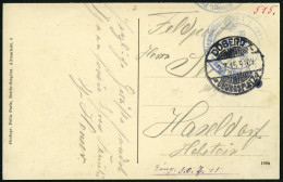 LUFTFAHRT IM I. WELTKRIEG 1915, KÖNIGL. PREUSS. FLIEGERBATT. 1, Blauer Briefstempel Auf Feldpostkarte Von DÖBERITZ-ÜBUNG - Brieven En Documenten