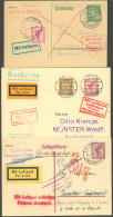 LUFTPOST-GANZSACHEN 1926, Köln Luftpostamt: 3 Interessante Belege, Dabei 2 Ganzsachen U.a. 168, Mit Stempeln Mit Luftpos - Posta Aerea & Zeppelin