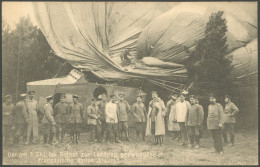 ALTE ANSICHTSKARTEN 1914, Französisches Luftschiff ELSASS Als Wrack Mit Zahlreichen Deutschen Soldaten Nach Erzwungener  - Autres & Non Classés