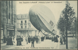 ALTE ANSICHTSKARTEN 1912, LZ 11 (Viktoria Luise), Landung Vor Dem Palasthotel Breidenbacher Hof, Ungebraucht, Pracht - Sonstige & Ohne Zuordnung